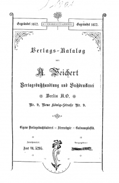 Weichert-Katalog 1901-1