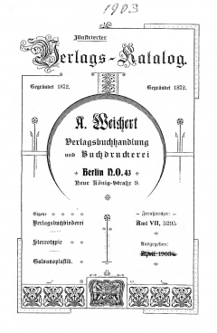 Weichert-Katalog 1903-1