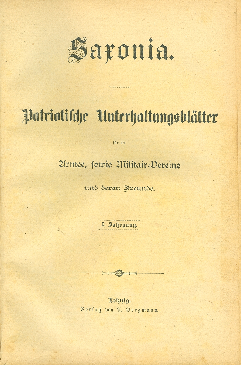 Saxonia Titelblatt