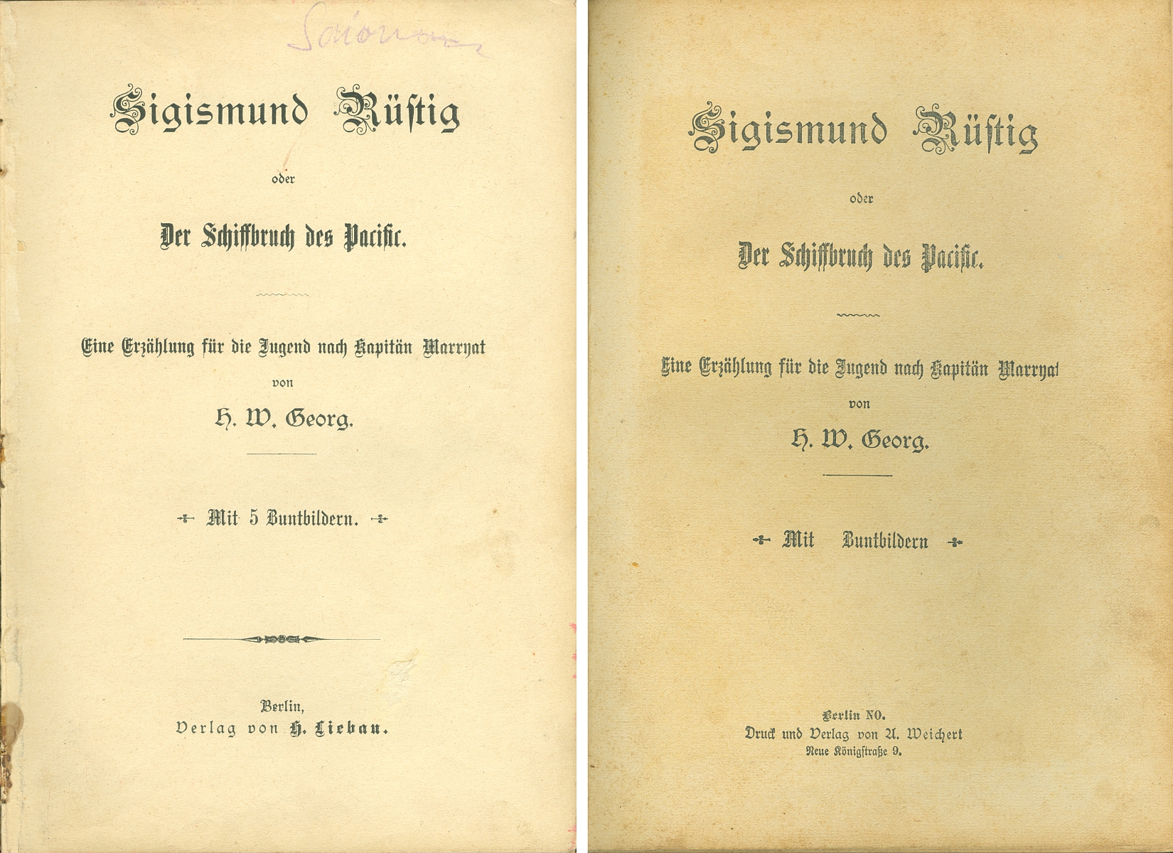 Titelblattvergleich Sigismund