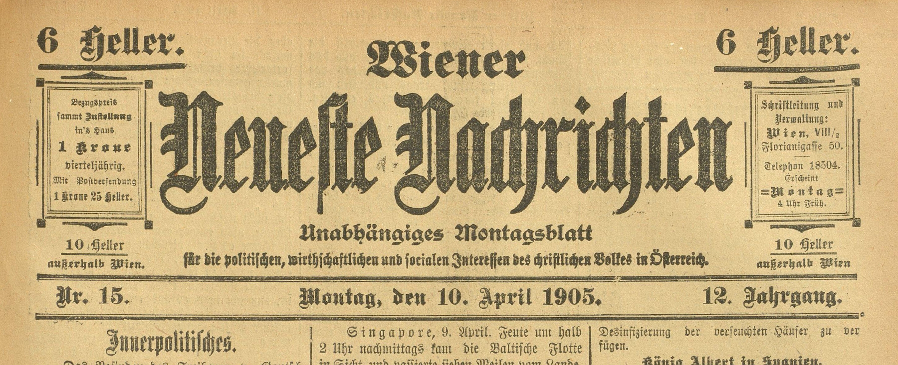 Wiener Neueste Nachrichten 1905