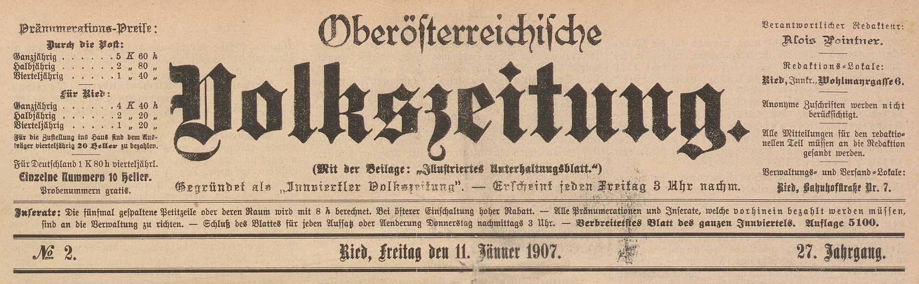 Oberösterreichische Volkszeitung TK