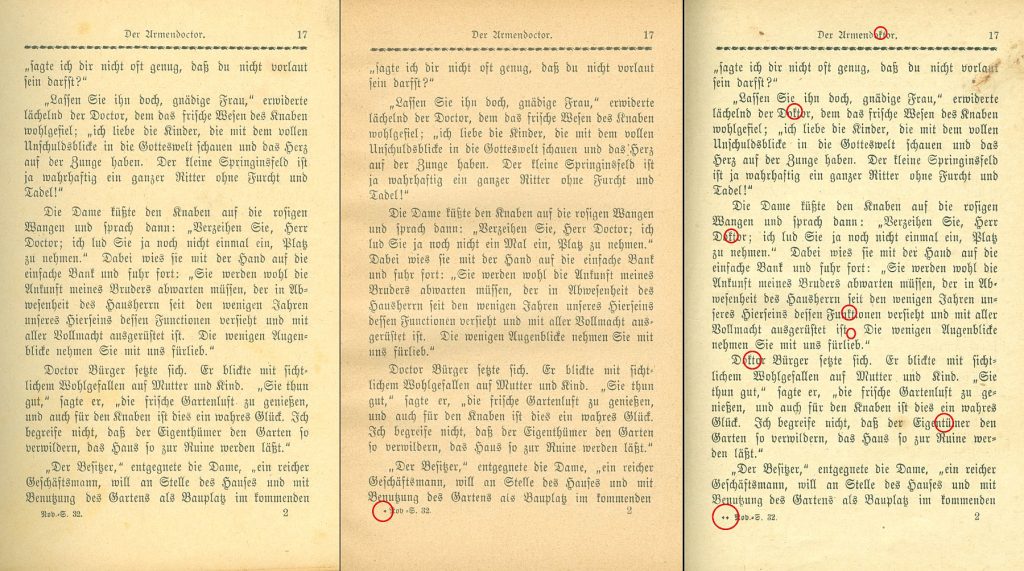 Bogensignaturen-Vergleich